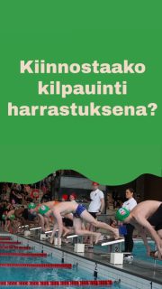 Uusi harrastus syksylle 2027, uimataito jo hallussa, tule kokeilemaan olisiko uinti kiva uusi harrastus!